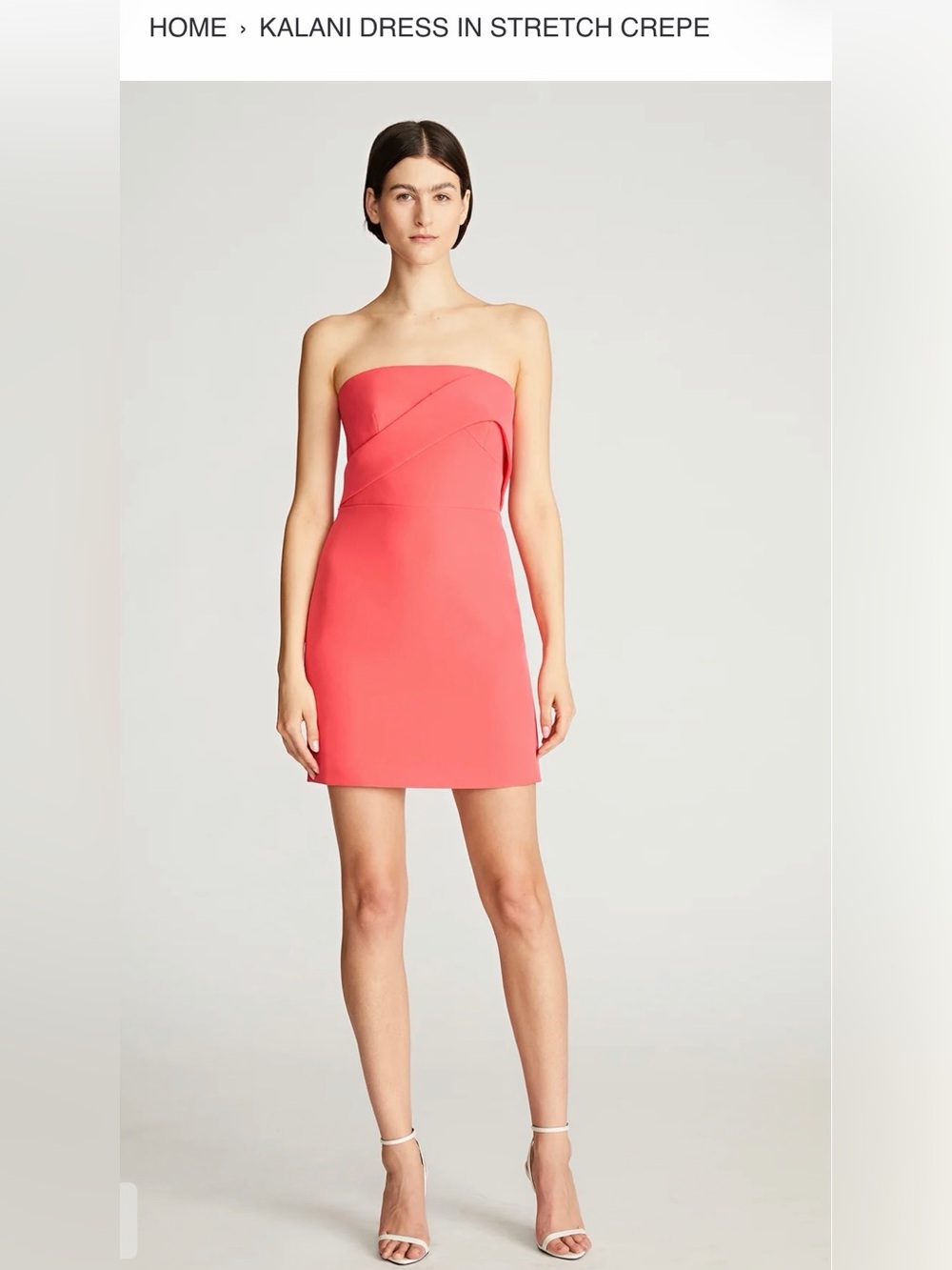 Halston Kalani Dress NWT Size 4 Rhubarb Stretch Crepe $375